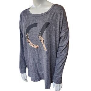 Calvin Klein Performance Dry Gray Long Sleeve Shirt (1X)
